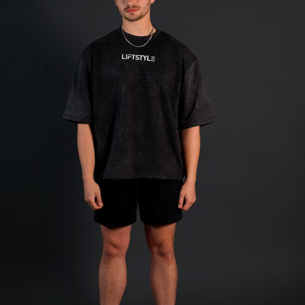 “ESSENTIAL” OVERSIZED TEE (Charcoal)